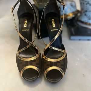 Fendi Tobacco Zucca Canvas Fendista Platform